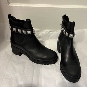 Michael Kors leather rhinestone booties